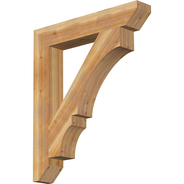 Ekena Millwork Balboa Slat Rough Sawn Bracket, Western Red Cedar, 6"W x 38"D x 44"H BKT06X38X44BOA06RWR - main